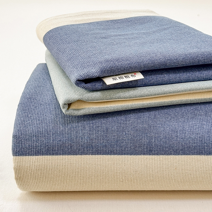 91家纺网 家纺一手货源 找家纺 博弈家纺   2025新款亲肤舒适原棉老粗布床单凉席三件套系列 欢乐时光