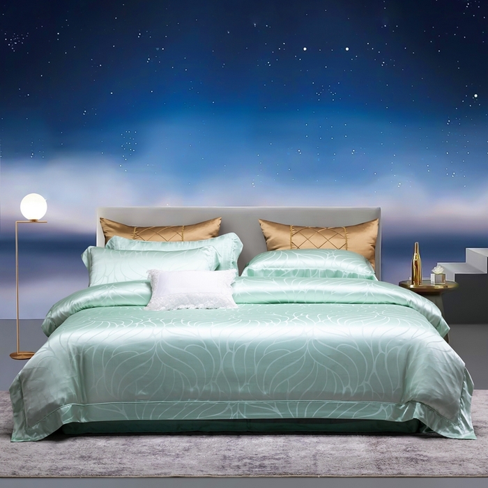 91家纺网 家纺一手货源 找家纺 晋瑞 红顶鹅绒馆 2025真丝天丝大提花四件套 罗布泊