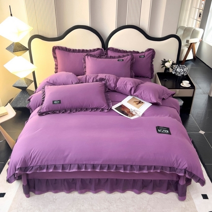 找底底2025新款云朵棉四件套 紫色