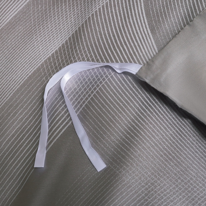 91家纺网 家纺一手货源 找家纺 晋瑞 红顶鹅绒馆 2025真丝天丝大提花四件套 陌上诗灰色