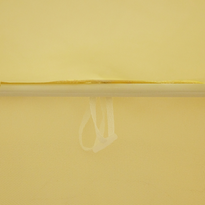 91家纺网 家纺一手货源 找家纺 兆星家纺 2025新款内穿带布帘蚊帐 纯色款 纯色-米黄（不含帘）