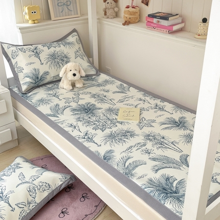 91家纺网 家纺一手货源 找家纺 （总）川悦生活2025新款600D立体宽边印花冰丝席学生床