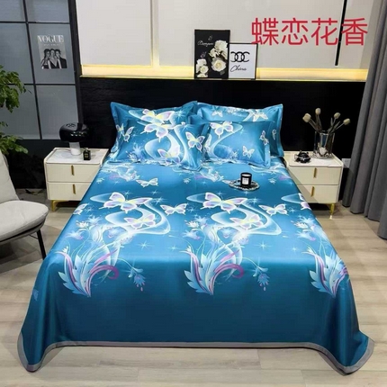 91家纺网 家纺一手货源 找家纺 （总）许林 2025新款冰丝凉席床单款凉席三件套