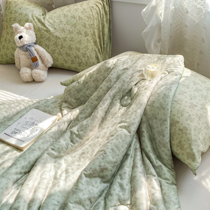 91家纺网 家纺一手货源 找家纺 （总）恋之巢家纺 2025新款四季款可水洗凉感针织夏被大豆夏凉被空调被可机洗薄被子被芯直播外贸专供大豆被夏被