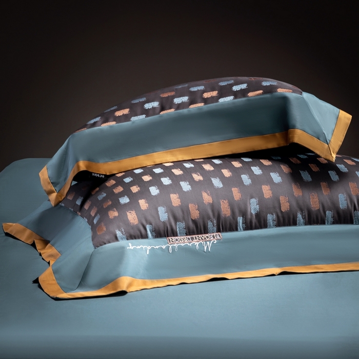 91家纺网 家纺一手货源 找家纺 （总）品家居 A版色织提花长绒棉四件套-圣西斯