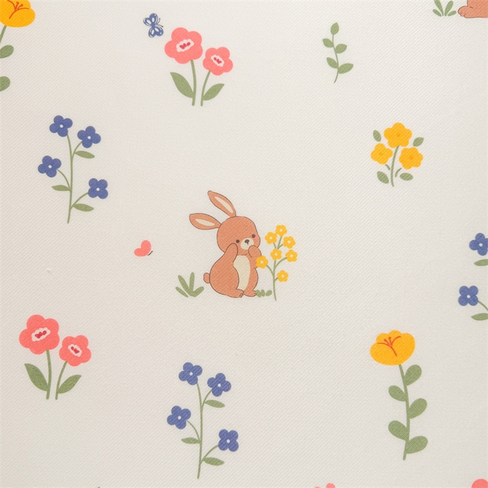 91家纺网 家纺一手货源 找家纺 雯豆2025春夏新款碳光冰丝席三件套A类凉感印花三明治凉席 碳光冰丝席-绑带款-花丛小兔