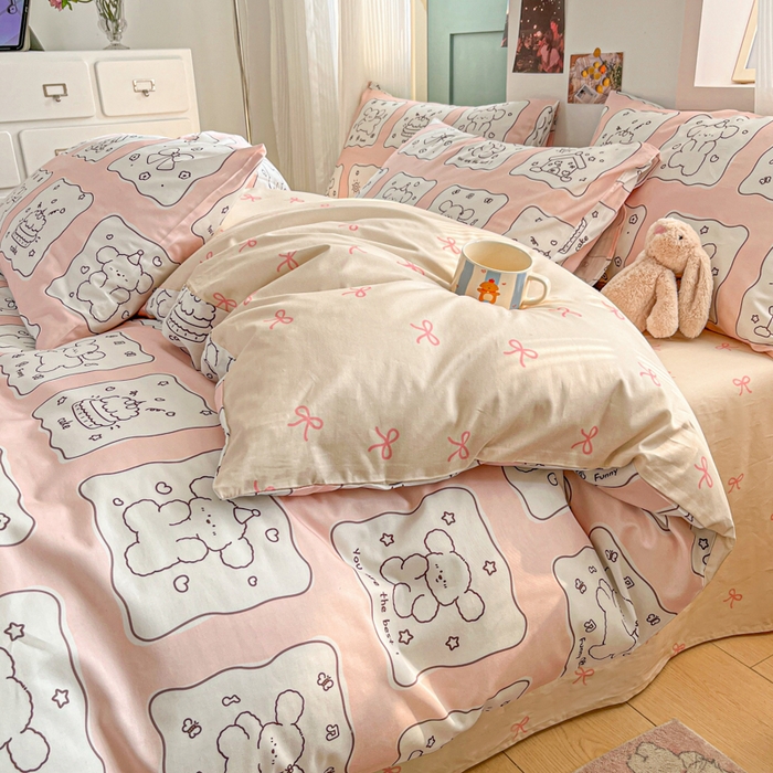 91家纺网 家纺一手货源 找家纺 寻米 2025新款13070全棉纯棉印花单被套 狗狗派对