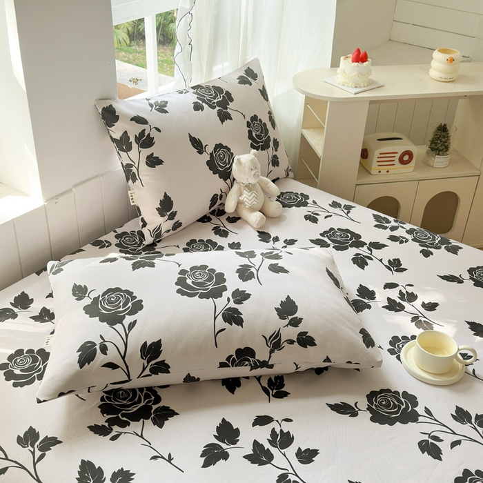 91家纺网 家纺一手货源 找家纺 莱登卡奴 新款A类100%全棉老粗布单品系列-床单 玫瑰情缘