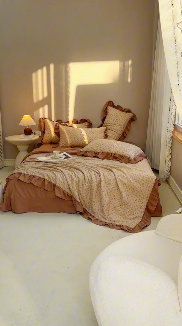 91家纺网 家纺一手货源 找家纺 梦莱斯2025新款针织棉夏被四件套 暖暖人生