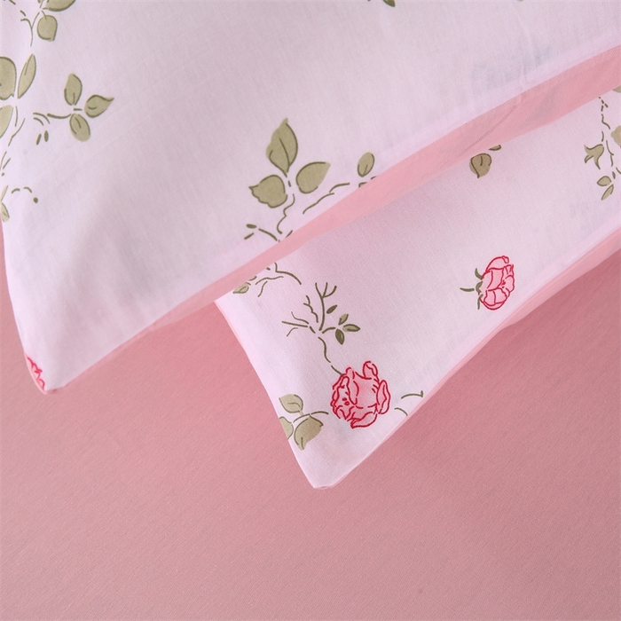 91家纺网 家纺一手货源 找家纺 梦舒羽2025新款全棉小清新印花加厚宿舍床单床裙款四件套 花想容-全棉