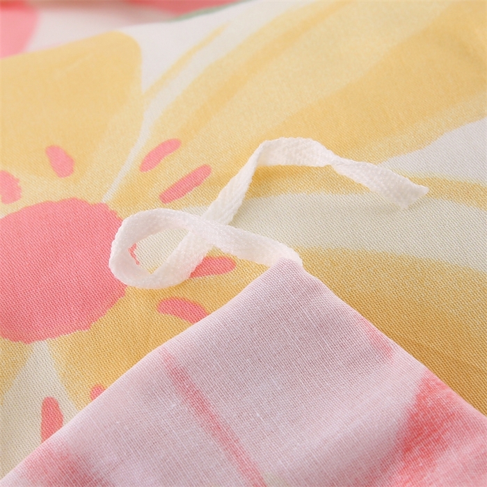 91家纺网 家纺一手货源 找家纺 梦舒羽2025新款全棉小清新印花加厚宿舍床单床裙款四件套 丽漫-全棉