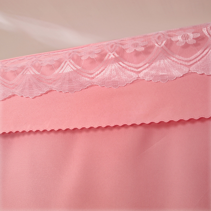 91家纺网 家纺一手货源 找家纺 显高蚊帐 2025新款U型坐床遮光防尘床帘式蚊帐 樱花粉