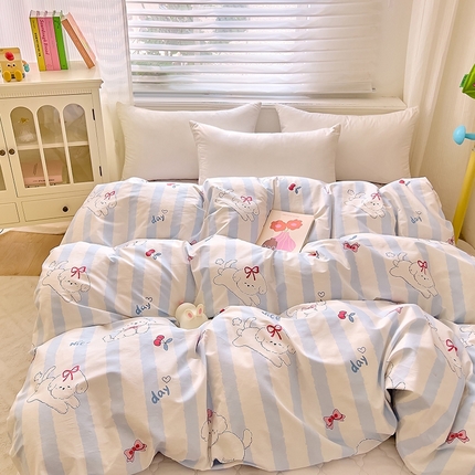 DoDo 兜兜2025新款40支全棉印花被套 蝴蝶结小狗