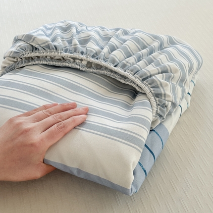 91家纺网 家纺一手货源 找家纺 莱登卡奴 新款A类100%全棉老粗布单品系列 蓝宁小调