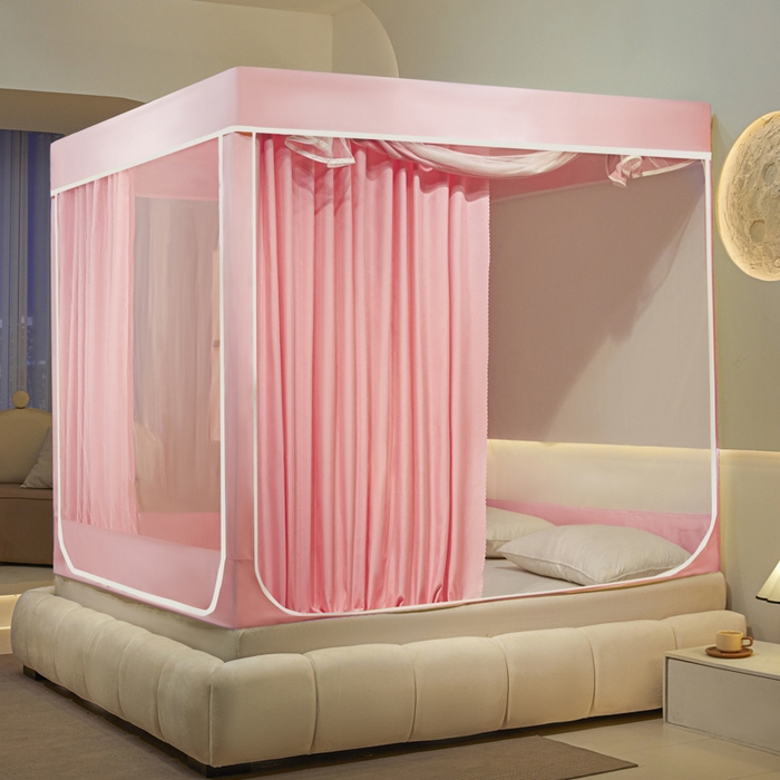 91家纺网 家纺一手货源 找家纺 （总）兆星家纺 2025新款内穿带布帘蚊帐 款式一