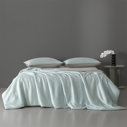 91家纺网 家纺一手货源 找家纺 （总）床绮 2025新款混纺天丝麻绳双拼夏被