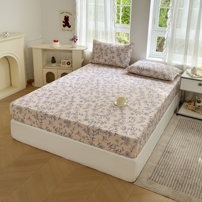 91家纺网 家纺一手货源 找家纺 莱登卡奴 新款A类100%全棉老粗布单品系列 蓝海山居