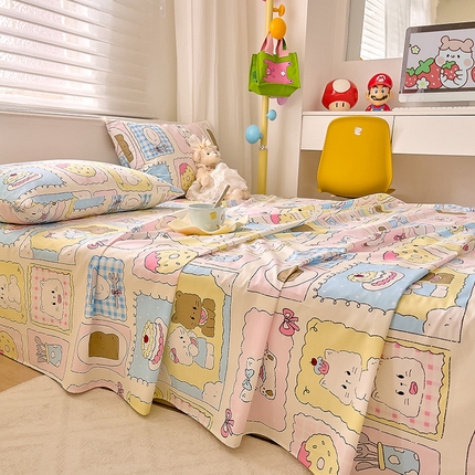 DoDo 兜兜2025新款40支全棉印花单床单 小熊的少女梦