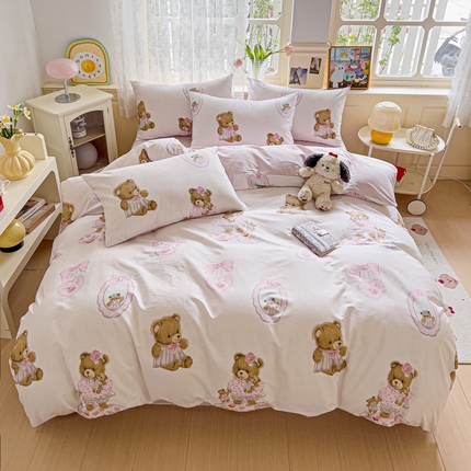 91家纺网 家纺一手货源 找家纺 （总）麦朵家居 2025新款全棉简约款四件套