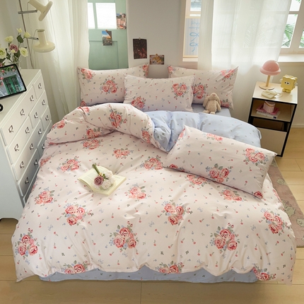 寻米 2025新款13070全棉纯棉印花单被套 繁花锦绣