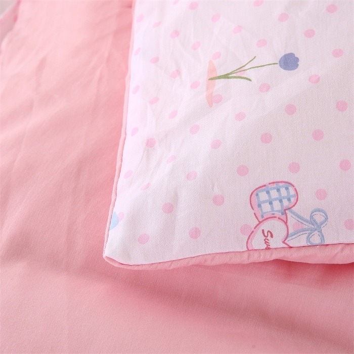 91家纺网 家纺一手货源 找家纺 梦舒羽2025新款全棉小清新印花加厚宿舍床单床裙款四件套 觅香少女-全棉