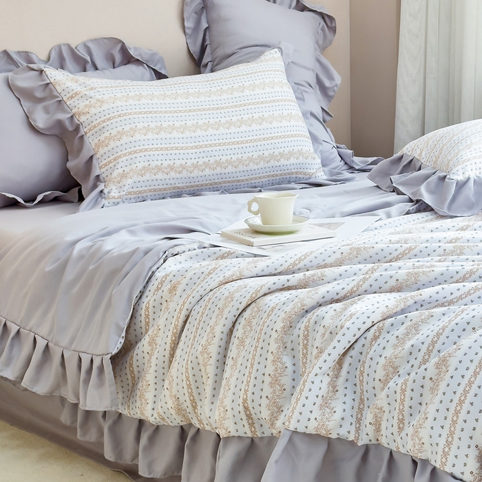 91家纺网 家纺一手货源 找家纺 梦莱斯2025新款针织棉夏被四件套 金色阳光