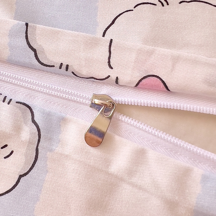 91家纺网 家纺一手货源 找家纺 DoDo 兜兜2025新款40支全棉印花单枕套 蝴蝶结小狗-小版