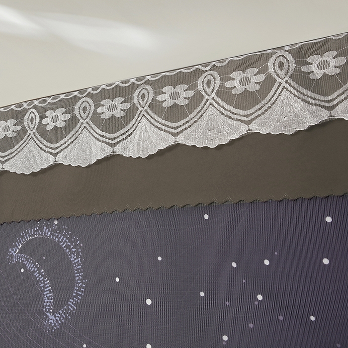 91家纺网 家纺一手货源 找家纺 显高蚊帐 2025新款U型坐床遮光防尘床帘式蚊帐 星月年华