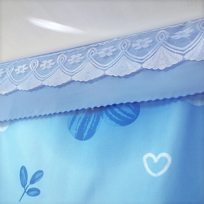 91家纺网 家纺一手货源 找家纺 显高蚊帐 2025新款U型坐床遮光防尘床帘式蚊帐 萌萌兔