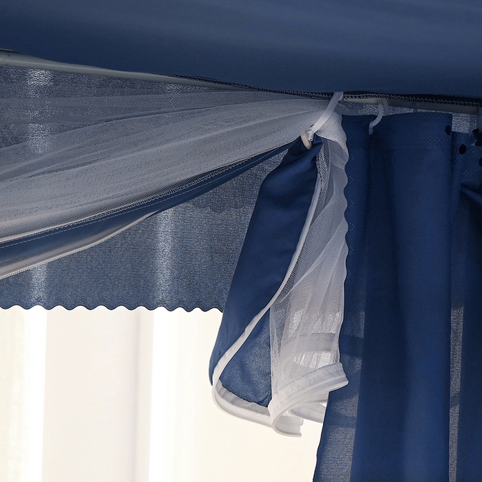 91家纺网 家纺一手货源 找家纺 （总）显高蚊帐 2025新款U型坐床遮光防尘床帘式蚊帐