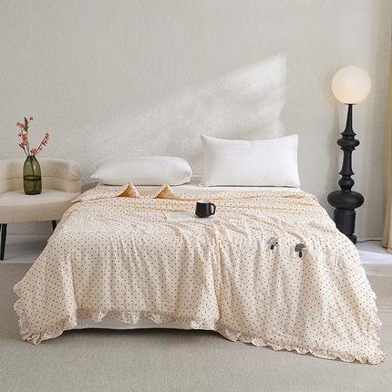 91家纺网 家纺一手货源 找家纺 （总）有货2025新款韩系皱皱纱森系治愈被