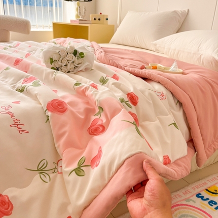 91家纺网 家纺一手货源 找家纺 （总）2025新款亲肤棉印花100%新疆棉花夏被空调被