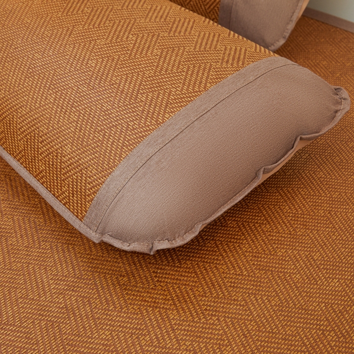 91家纺网 家纺一手货源 找家纺 尚品凤凰 2025新款冰藤席小熊绣花藤席 饼干花