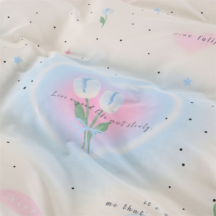 91家纺网 家纺一手货源 找家纺 梦舒羽2025新款全棉小清新印花加厚宿舍床单床裙款四件套 迷梦花语-全棉