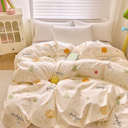 DoDo 兜兜2025新款40支全棉印花被套 波点南瓜