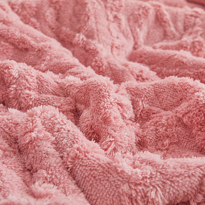 91家纺网 家纺一手货源 找家纺 澳梵家居 2025新款塔芙绒提花毛毯盖毯 苏梅-灰