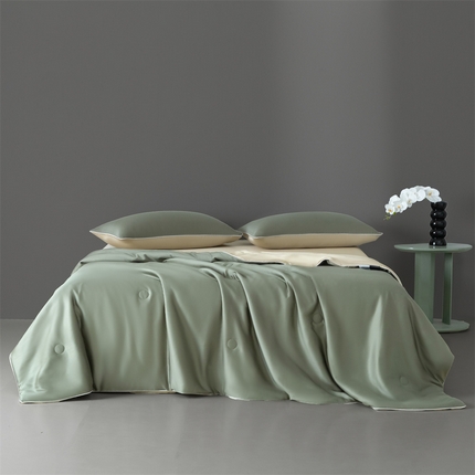 91家纺网 家纺一手货源 找家纺 （总）床绮 2025新款混纺天丝麻绳双拼夏被