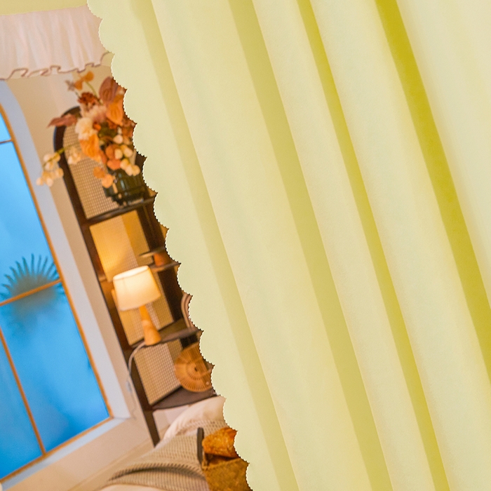 91家纺网 家纺一手货源 找家纺 锦逸家居 2025新款双层遮光防蚊落地蚊帐 鹅黄色