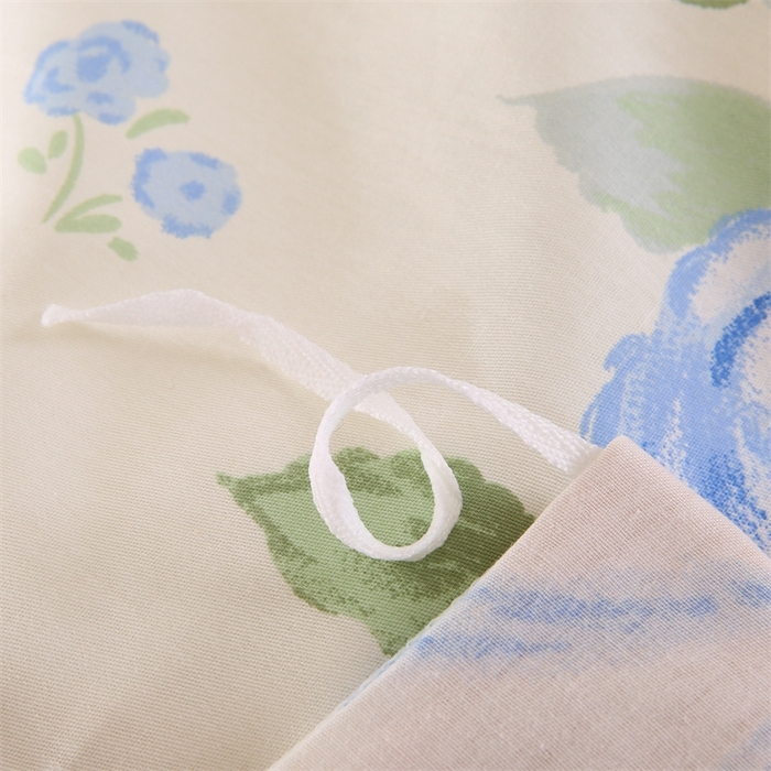 91家纺网 家纺一手货源 找家纺 梦舒羽2025新款全棉小清新印花加厚宿舍床单床裙款四件套 陌上花开-全棉