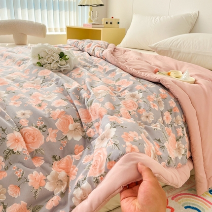 91家纺网 家纺一手货源 找家纺 （总）2025新款亲肤棉印花100%新疆棉花夏被空调被