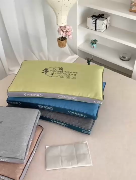 91家纺网 家纺一手货源 找家纺 （总）芯洲 2025新款荞麦枕艾草枕舒睡养生棉麻枕芯枕头