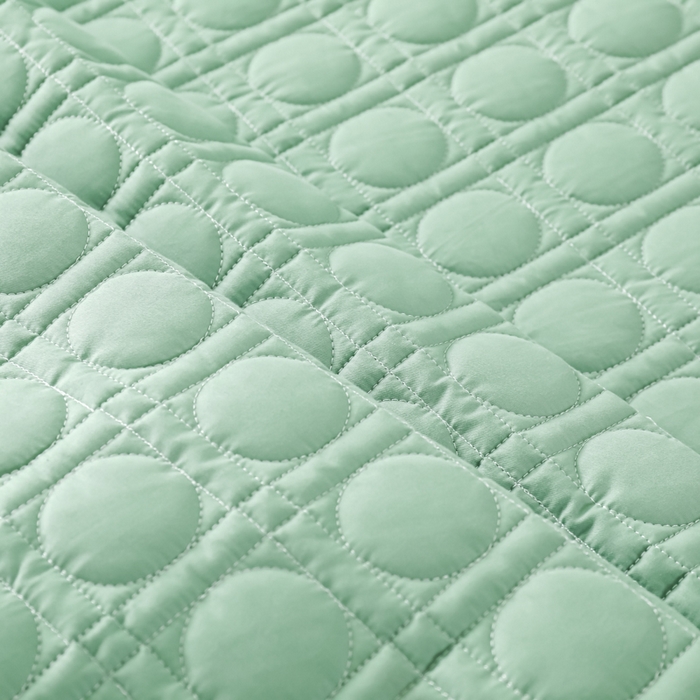 91家纺网 家纺一手货源 找家纺 佳笠家居 2025新款全棉纯棉夹棉床笠四季通用席梦思保护套床罩 薄荷绿