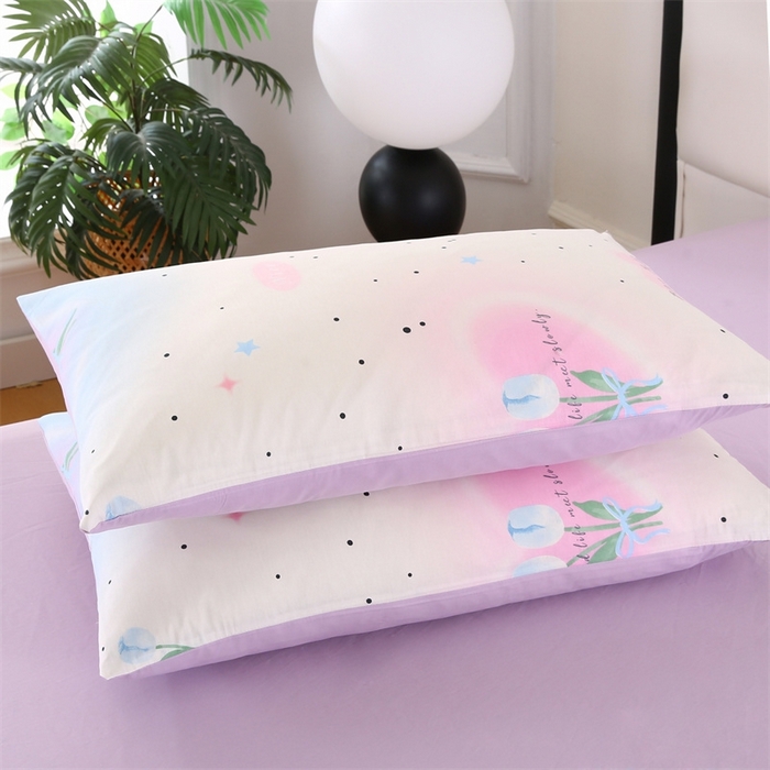 91家纺网 家纺一手货源 找家纺 梦舒羽2025新款全棉小清新印花加厚宿舍床单床裙款四件套 迷梦花语-全棉