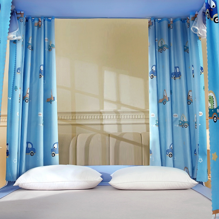 91家纺网 家纺一手货源 找家纺 显高蚊帐 2025新款U型坐床遮光防尘床帘式蚊帐 汽车派对