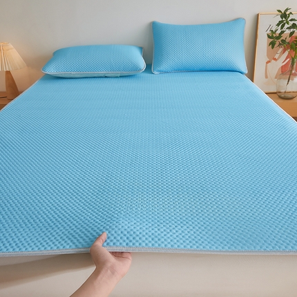 湘之帛 2025新款华夫格冰豆豆凉席 华夫格-天空蓝