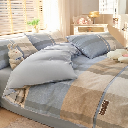 梦舒羽2025新款全棉小清新印花加厚宿舍床单床裙款四件套 韶华-全棉