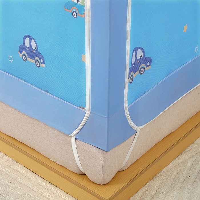 91家纺网 家纺一手货源 找家纺 显高蚊帐 2025新款U型坐床遮光防尘床帘式蚊帐 汽车派对