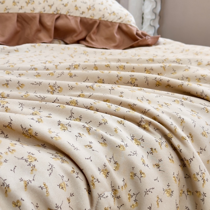 91家纺网 家纺一手货源 找家纺 梦莱斯2025新款针织棉夏被四件套 暖暖人生