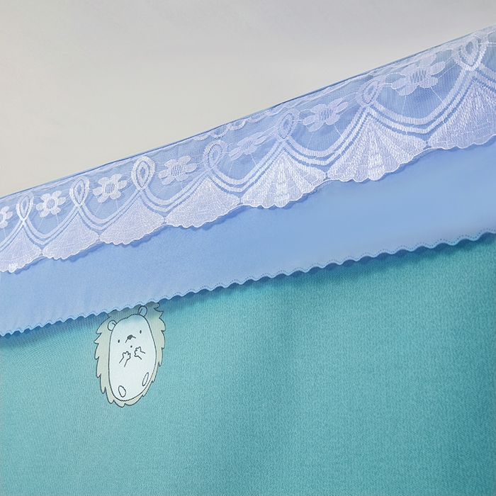 91家纺网 家纺一手货源 找家纺 显高蚊帐 2025新款U型坐床遮光防尘床帘式蚊帐 森林乐园