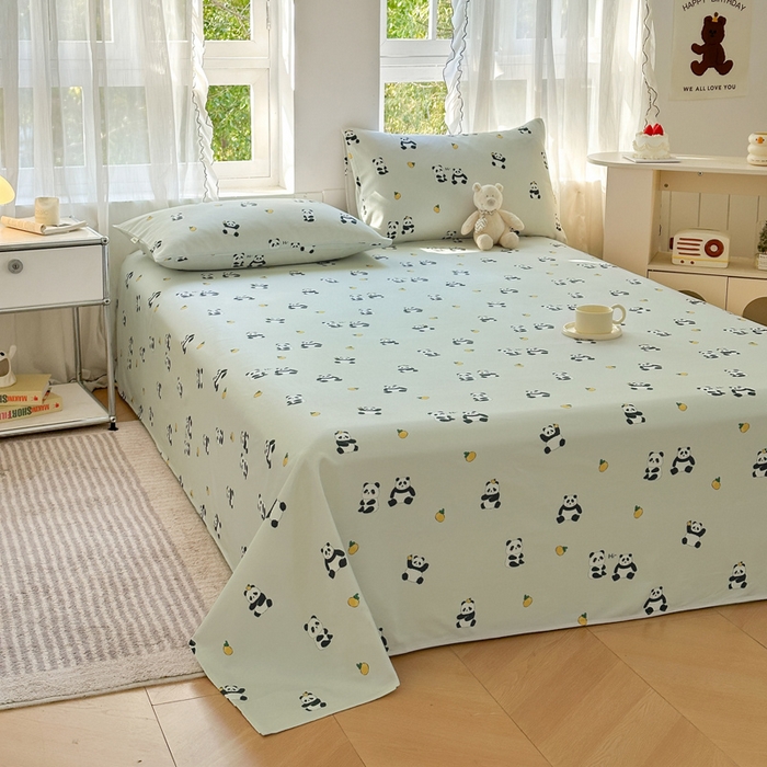 91家纺网 家纺一手货源 找家纺 莱登卡奴 新款A类100%全棉老粗布单品系列-床单 花花乐园